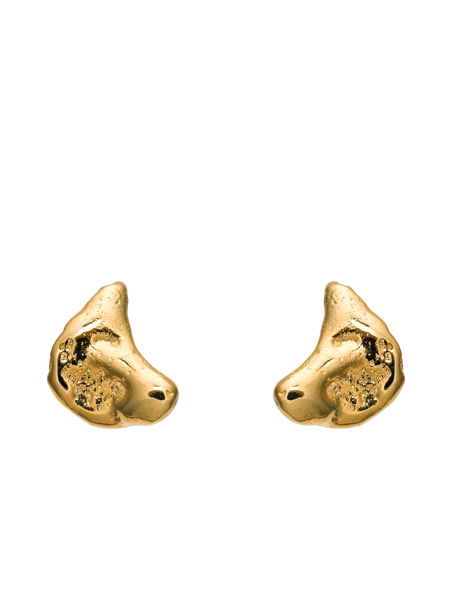 Talisman half moon earrings 14 ct gold